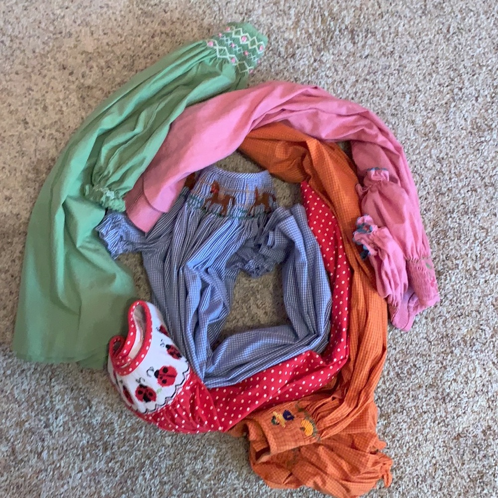 Bundle of 5 smocked dresses. All fit like 3t